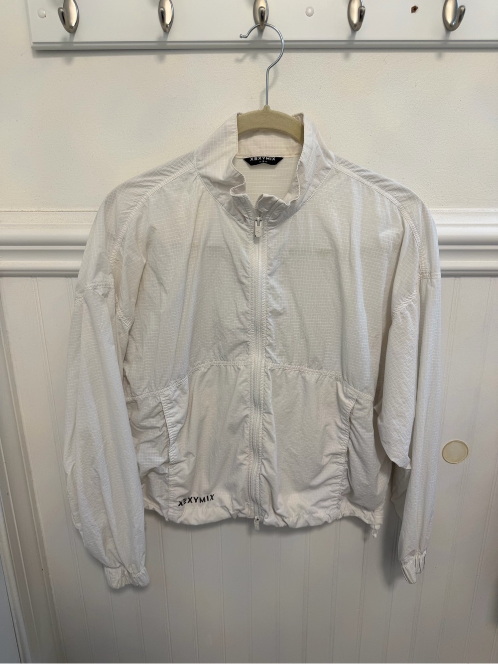 White Lightweight Zip-Front Jacket